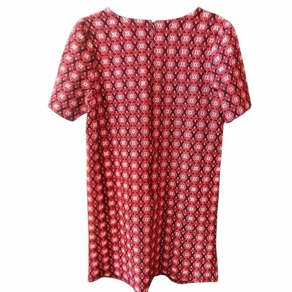 Loft Scroll Floral Jaquard Knit Shift Dress Size Large Career Work EUC - Picture 4 of 7